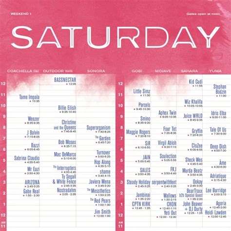 coachella 2019 schedule.